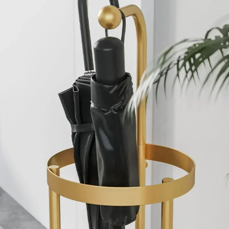 Light Luxury Parasol Holder Beautiful Nordic Storage Rack Iron Frame Stand with Stable Chassis Stylish Home Decor