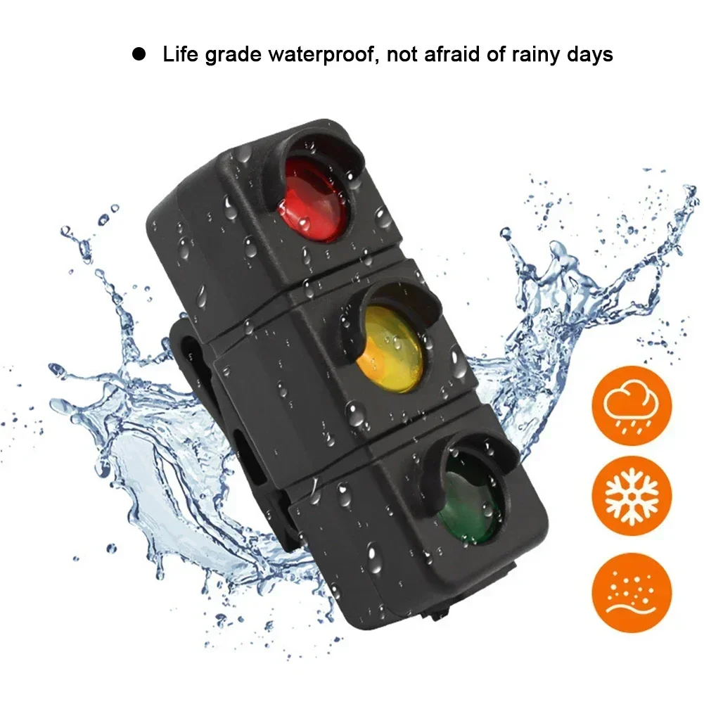 LED Bicycle Taillight Red Blue Green Caution Emergency Traffic Light Clip USB Rechargeable Night Cycling Flashing Warning
