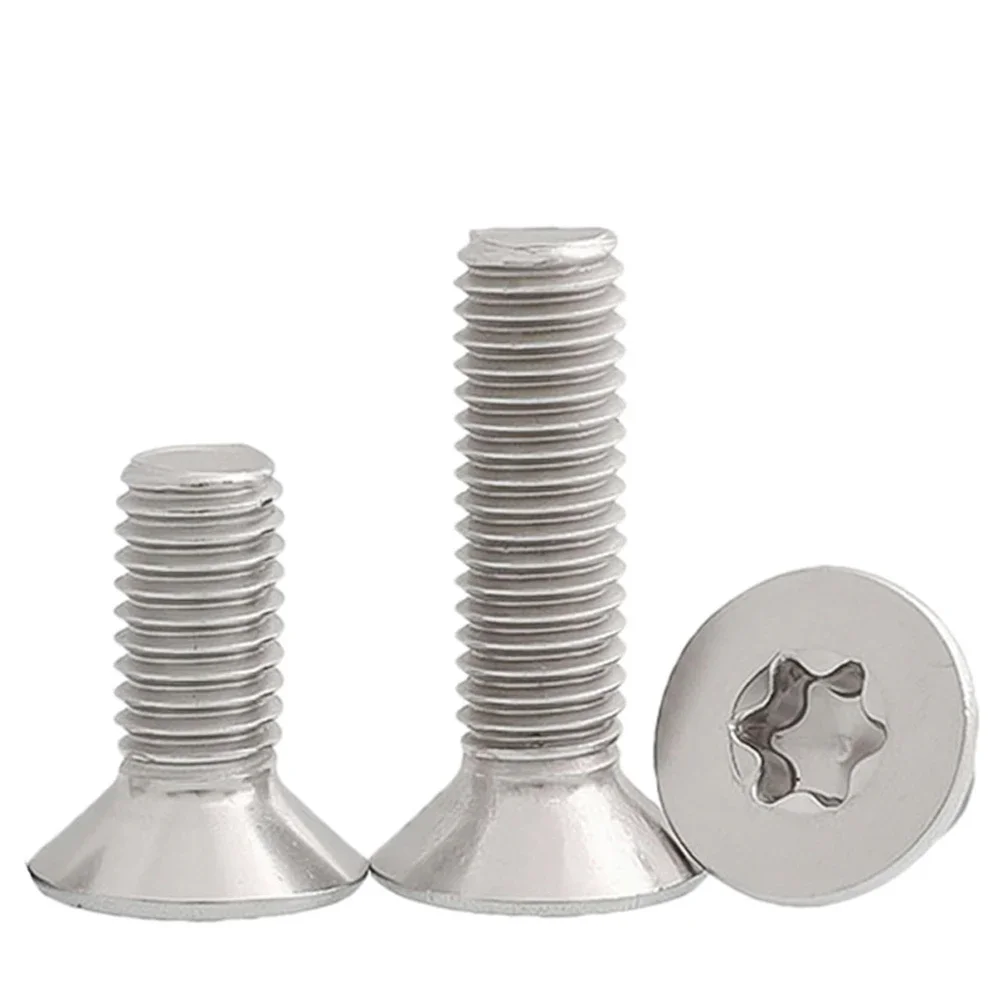 Six Lobe Torx Screw Flat Head Screw Stainless Steel Screw M1.4 M1.6 M2 M2.5 M3 M4 M5 M6 M8 GB2673 5-50pcs