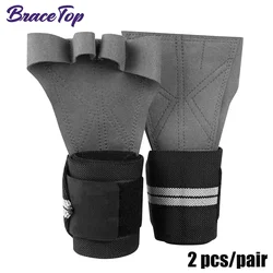 Premium Weight Lifting & Gymnastics Training Gloves - Enhanced Grip & Wrist Support - L (Gray Training Gloves)