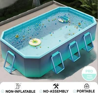 Piscine pliable Non gonflable pour la famille, piscine Portable hors sol pour adultes et enfants, installation facile pour l'extérieur 1