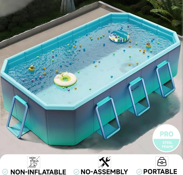 Piscine pliable Non gonflable pour la famille, piscine Portable hors sol pour adultes et enfants, installation facile pour l'extérieur 1