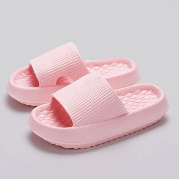 Women's Thick Platform Cloud Slippers EVA Soft Sole Pillow Slides Summer Beach Flip Flops Women Non Slip Bathroom Home Slippers 1