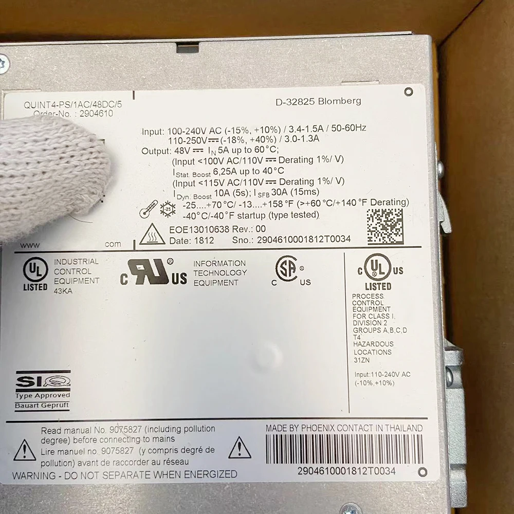 2904610 For Phoenix Power Supply QUINT4-PS/1AC/48DC/5 6 2904610 For Phoenix Power Supply QUINT4-PS/1AC/48DC/5 - Image 4