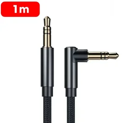 Right - Angle 3.5mm Audio Cable - Male to Male Speaker Aux Cord (3.5mm to 3.5mm 1M)