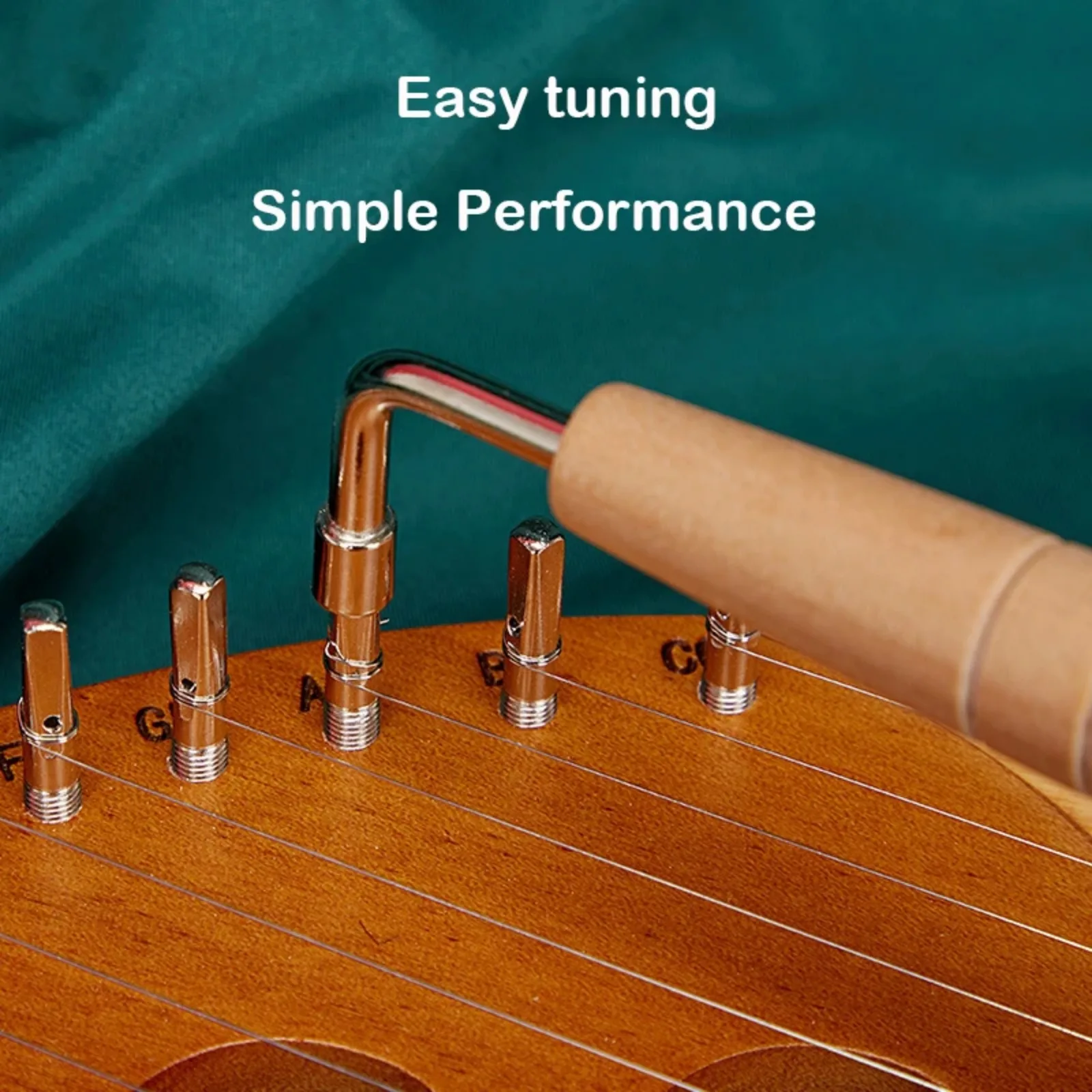 NEW 19Strings Lyre Mahogany Musical Instrument With Spare Strings Lyre Harp 19 Strings Piano Harp High-quality