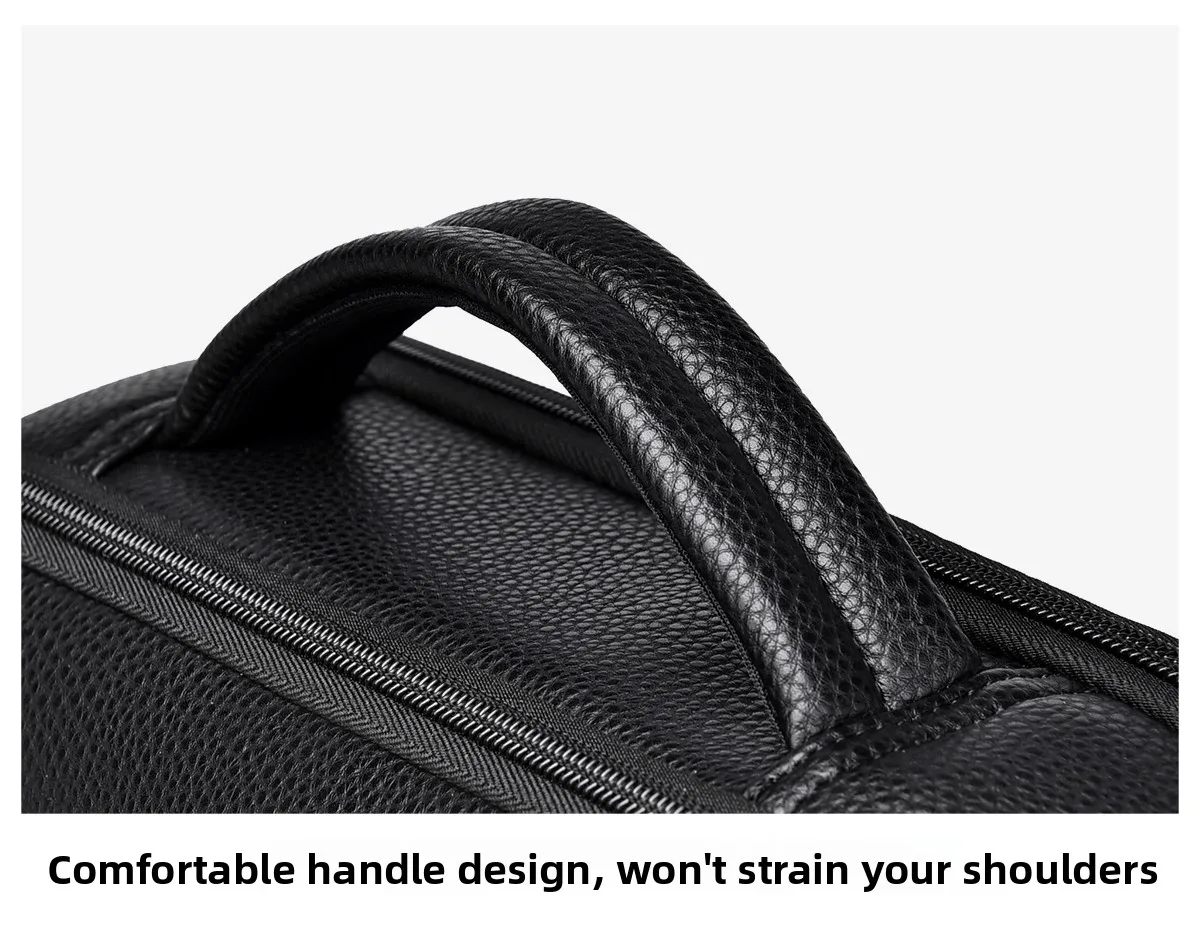 Large Capaci Leather Bapa for Busin Travel Men's Double oulder Bag with Cuter Carent Casual Simple Sle - S14cb02cd2a1140e4ab51fab60d8c9e8fI 