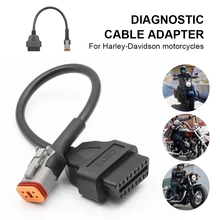 

New Motorcycle 4Pin to OBD2 Adapter OBD2 Diagnostic Scanner Adapter Cable ELM327 OBD Scanner for Davidson Motorcycle Accessories