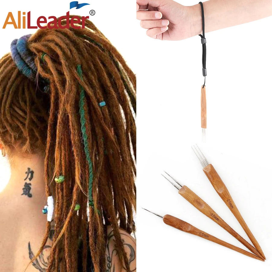 1/Pcs Hair Fashion Hook Needle Handle Crochet Needle Braids Hair Dreadlocks Accessoires Tools crochet hooks hair extensions tool