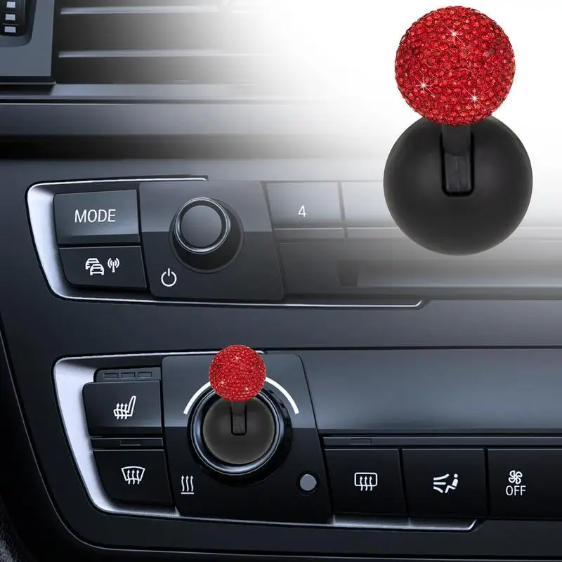 Car Push To Start Button Rocker Decorative One-Button Start Rhinestone Ball-bar Rocker Joystick Car interior styling Accessories