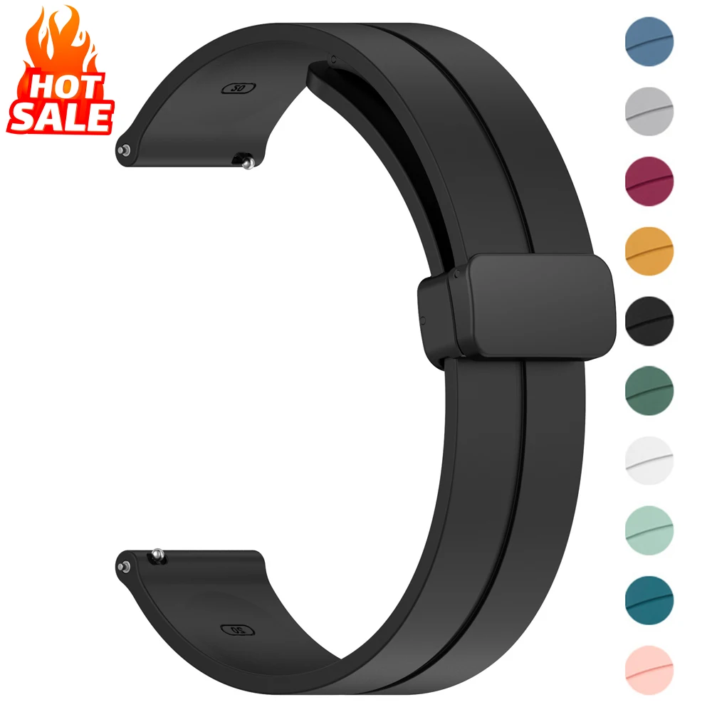 Magnetic Bracelet Smartwatch Strap, 20mm/22mm Adjustable Band