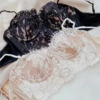 Nouveau soutien-gorge à bretelles français en dentelle Sexy, sous-vêtements dos nu, soutien-gorge gilet fin rétro pour femmes 2