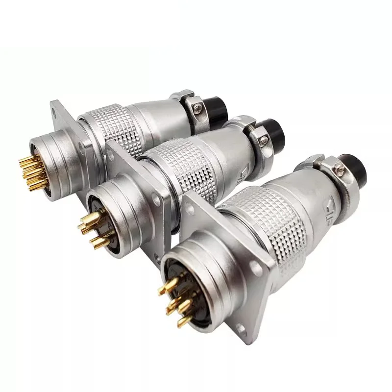 PLS20 Aviation Connector 2/3/4/5/6/7/8/9/10/12 Pin Air Carrier Male Female Plug Connector WS20 TP20 Opening Diameter 20mm