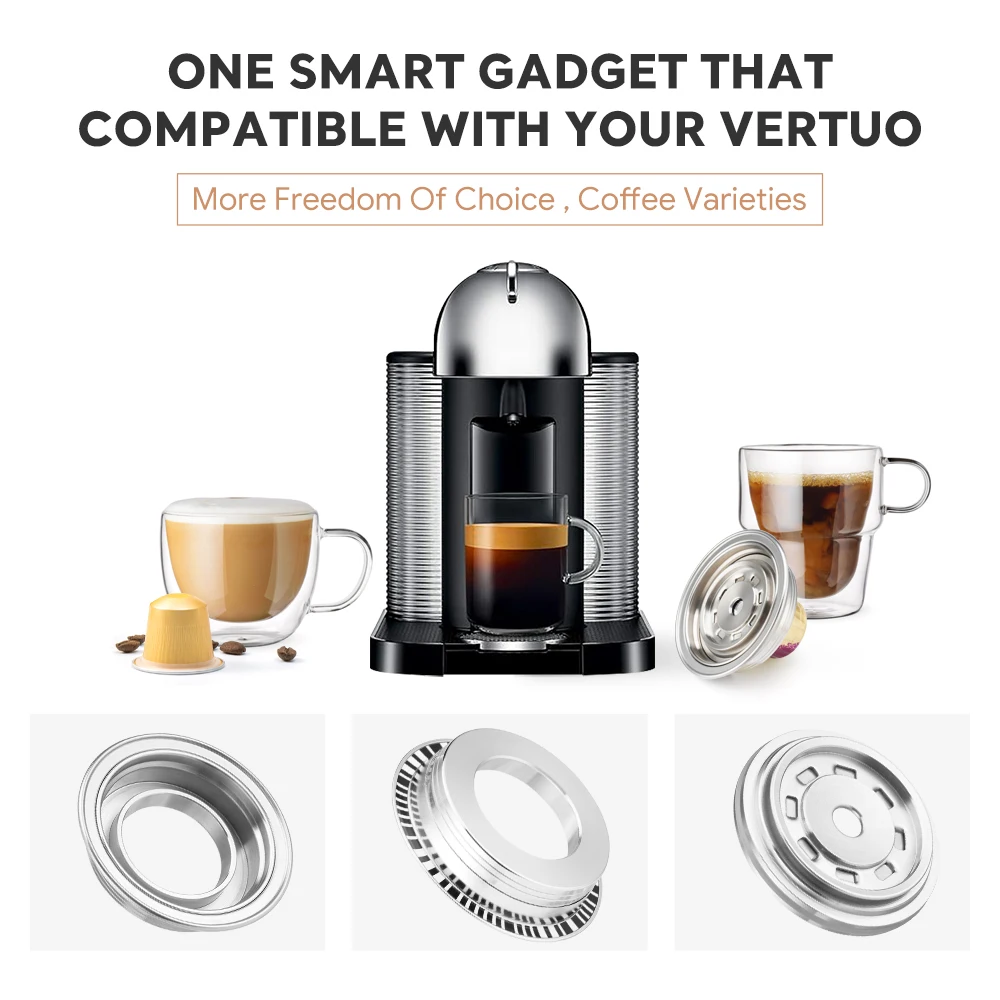 Adattatore Per Caffè Pod E Capsule: Convertitore Riutilizzabile In PP Con Spazzola E Cucchiaio, Compatibile Con Macchine Da Caffè - 4