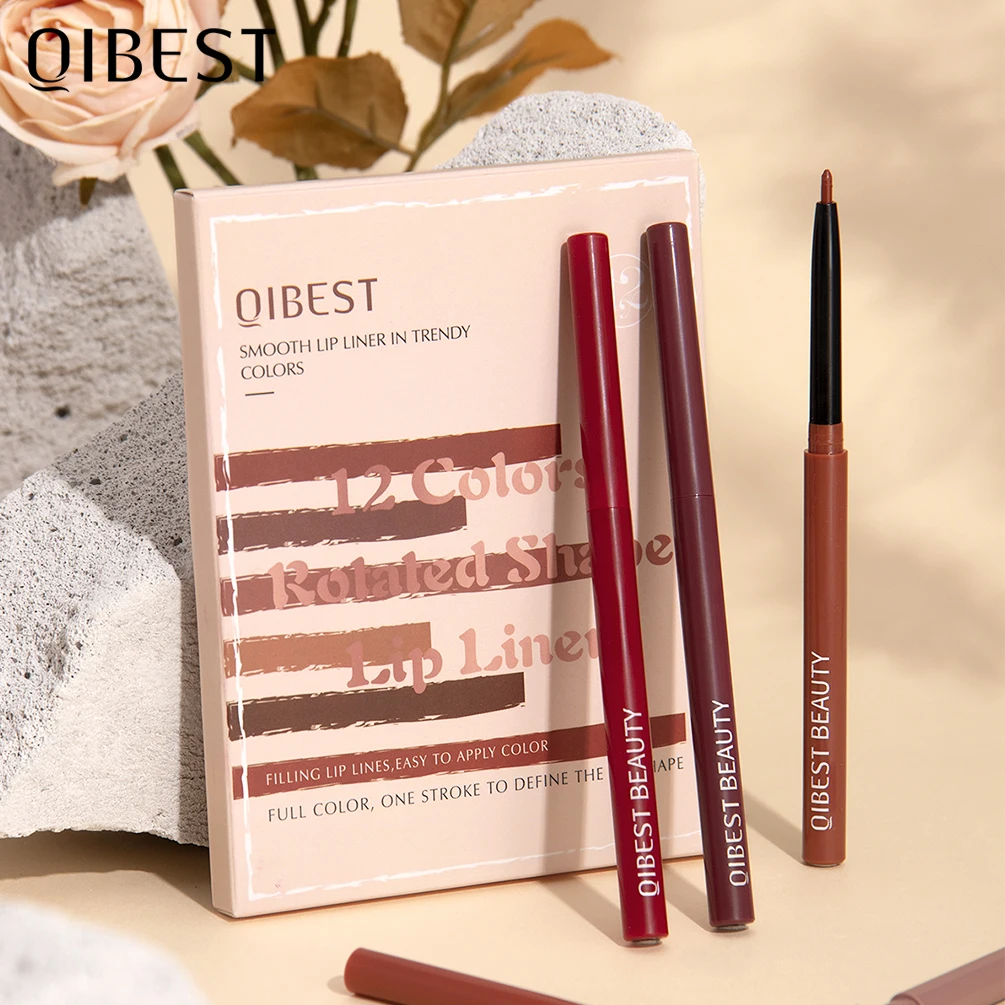 Lipliner Pen Set Lip Makeup Sexy Red Matte Contour Tint Lipstick Pen Waterproof Long Lasting Non-stick Cup Lip Liner Cosmetic 2