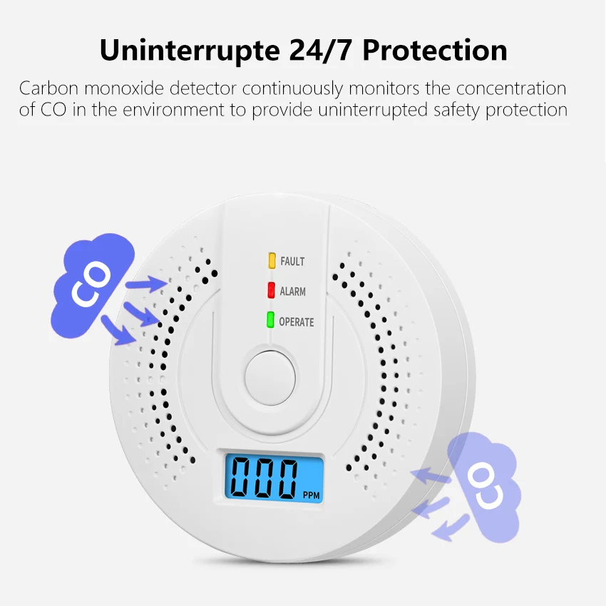 Carbon monoxide alarm carbon monoxide detector Independent CO Alarm Sensor High Sensitive