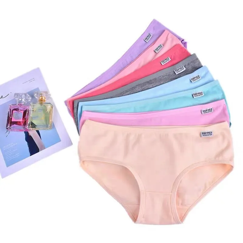 

3pc/Lot Cotton Panties Women Underwear Brief Girls Lingerie Solid Panties Female Seamless Underpant Ladies Panty