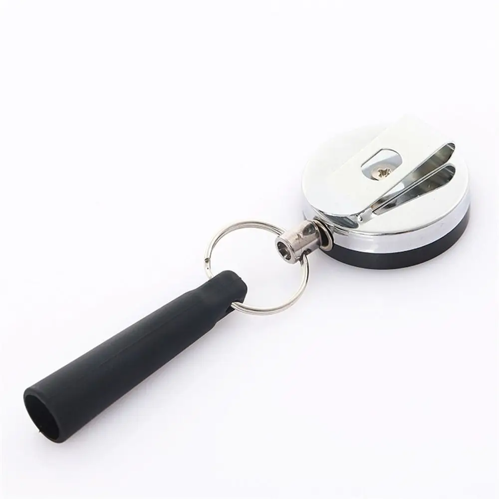 

Stainless Steel Retractable Pen Pull Holder Pen Case Belt Clip Heavy Duty Pencils Anti Lost Rope Key Ring Chain ABS Carpenter