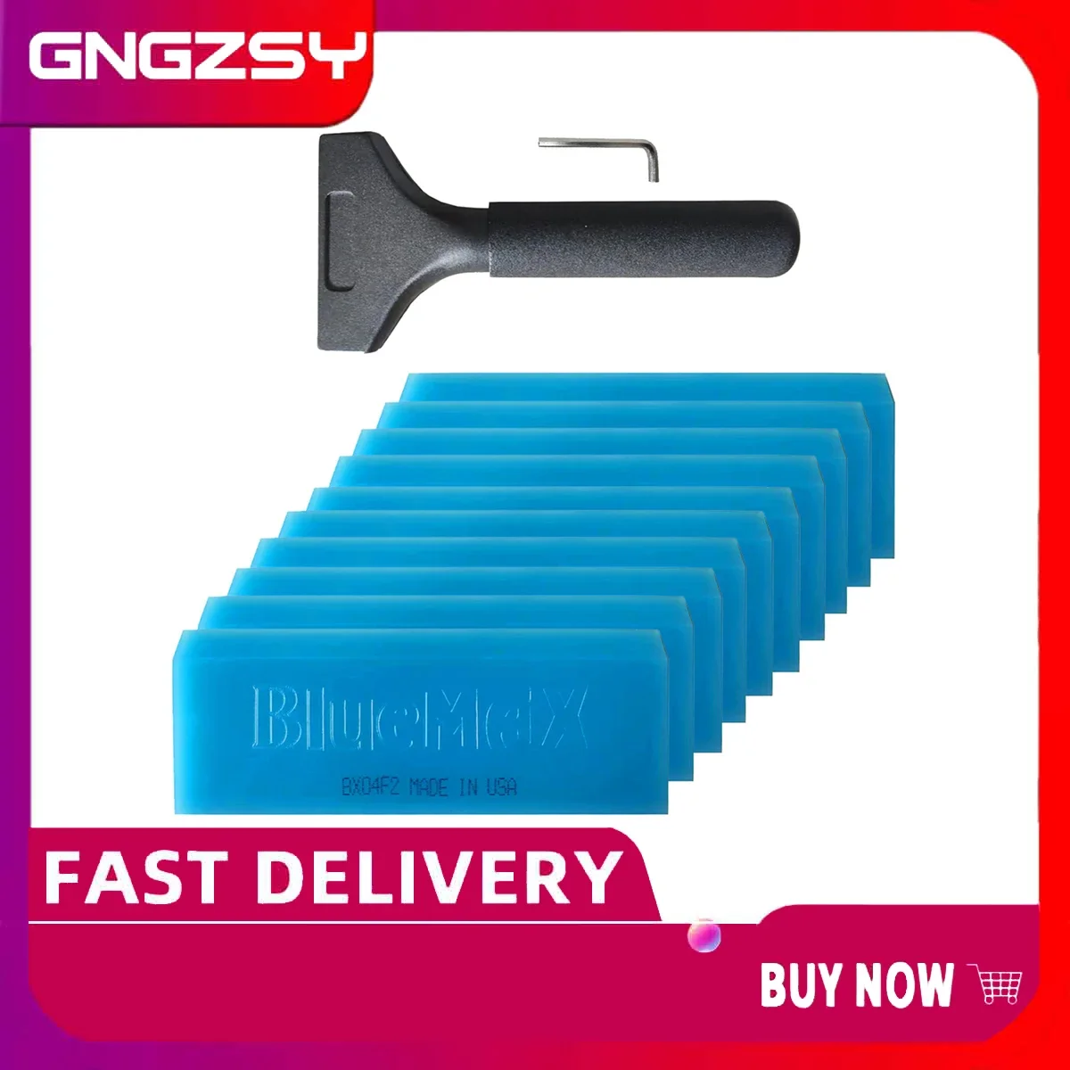 10 Pz Bluemax Blade Car Wrap Ice Raschietto Tergipavimento Auto Foil Pellicola Vinilica Sticker Wrapping Accessori Window Tint Tools Kit B24 + 10