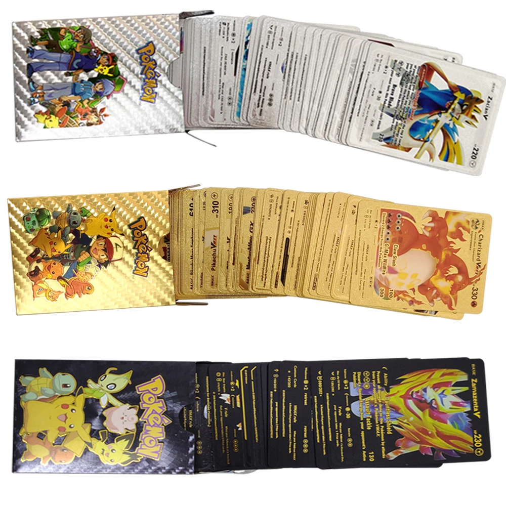 New Pokemon Cards Storage Bag POKEMON album Cards Collection Holds Game Yugioh Card Cases Capacity Kids Toys Christmas Gift 5