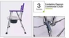 Hospital plastic folding commode chair bathroom toilet adult bath seat for elderly Commode Toilet 4