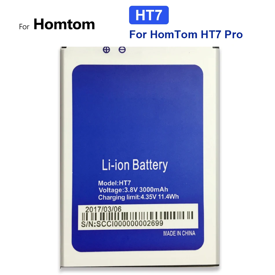 

3000mAh Replacement Battery For HomTom HT7 Pro + Tracking Number