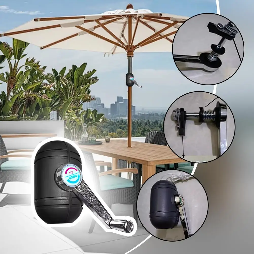 Parasol Shaker Crank Handle Patio Umbrella Crank Handle Patio Parts Outdoor Replace Accessories Umbrella H7T3