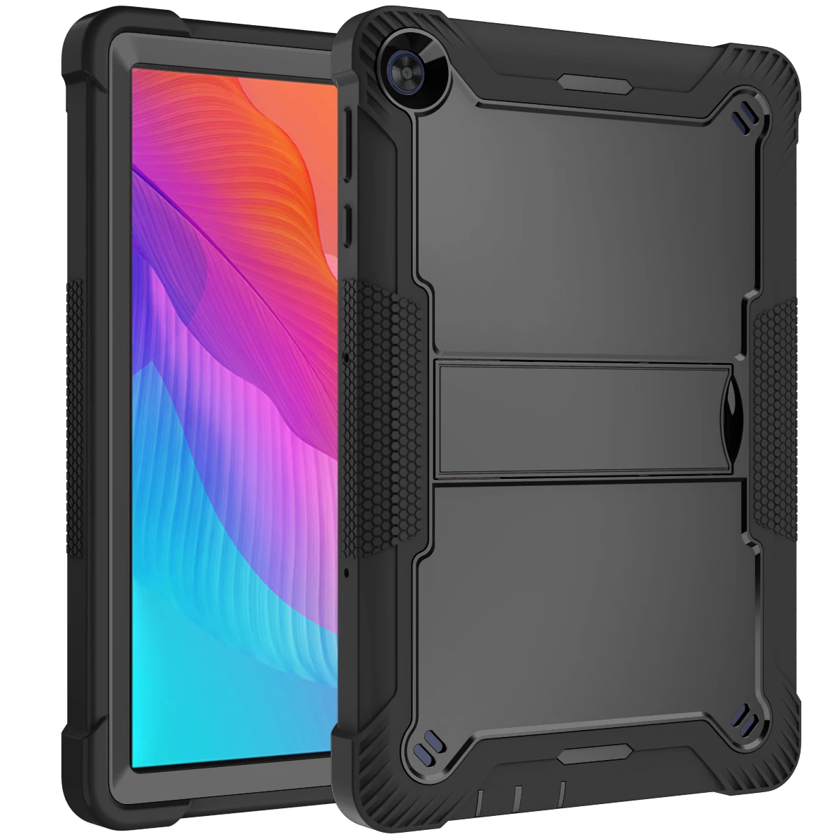 Custodia Kepuch Custer In PU Pelle Per Huawei MatePad T10S (10.1) E T10 (9.7) – Leggera E Protettiva, Colore Nero