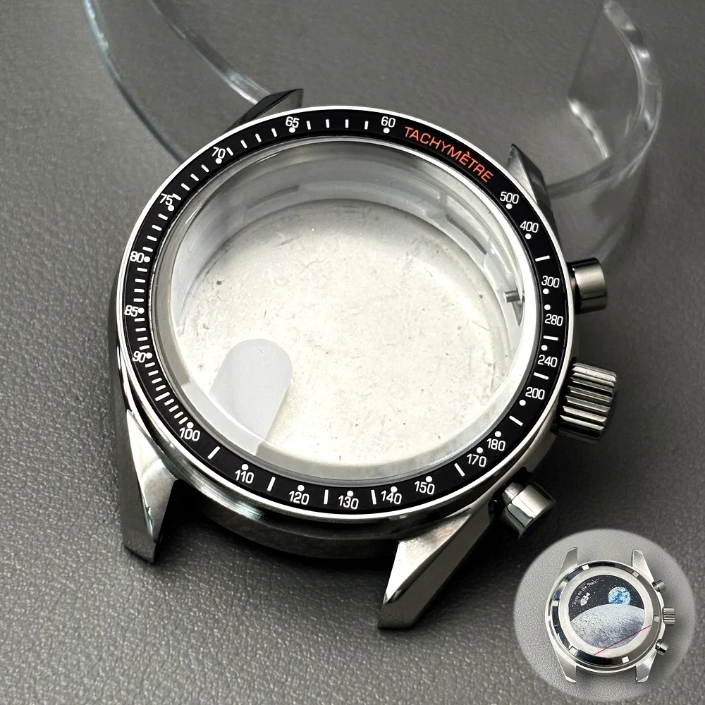 Moon Metal Chronograph Watch with Fashion Business Design and Sealed Back