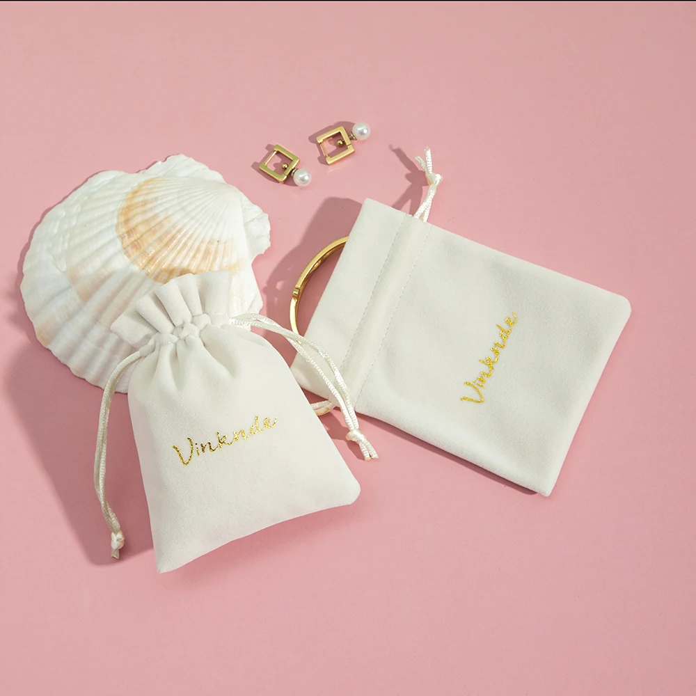 100Pcs Custom Velvet Bag Drawstring Gift Pouch for Wedding Christmas Party Decoration Eyelashes Makeup Storage Can Personalized