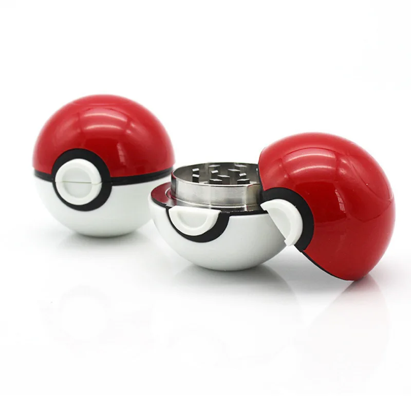 Manual Tobacco Herbal Mill Spice Zinc Alloy Crusher Pokeball Herb Grinder