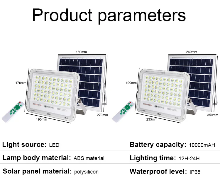 outdoor solar lanterns 200W Super Bright outdoor solar spotlights 10000mAh battery with Aluminum solar panel Waterproof Solar Street Flood Wall Light outdoor fence lights