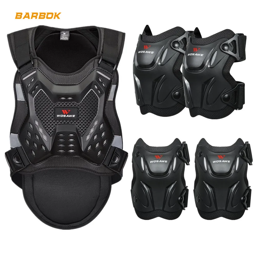 WOSAWE Adult Motocross Armor Protective Snowboard Vest Jacket Back