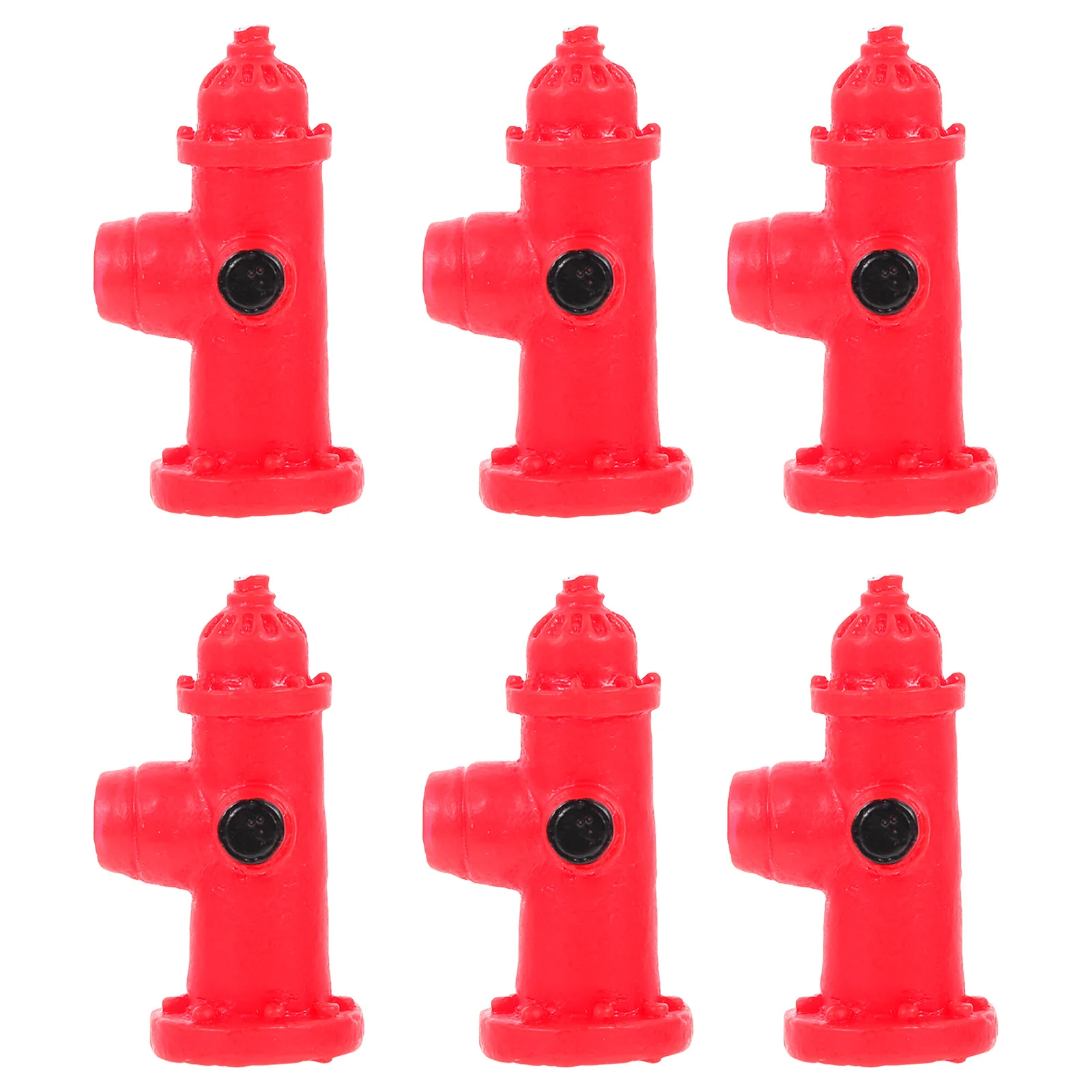 

6 Pcs Fire Hydrant Firefighter Gift House Accessories for Home Imitated Street Traffic Sign Flower Bed