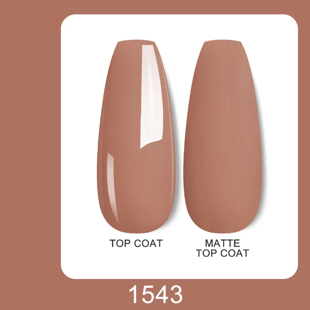 Arte Clavo 15ml Brown Coffee Color UV Gel For Nail Gel Nail Polish Varnish Hybrid Glitter Decoration Base Top Coat Set 1543