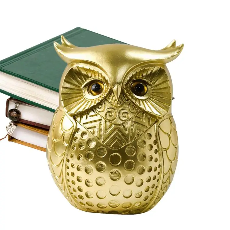 

Owl Statue Figurine Resin Mini Decor Statue Figurines Modern Bird Figurine Handmade Craft Statue Decoration For Bedside Table