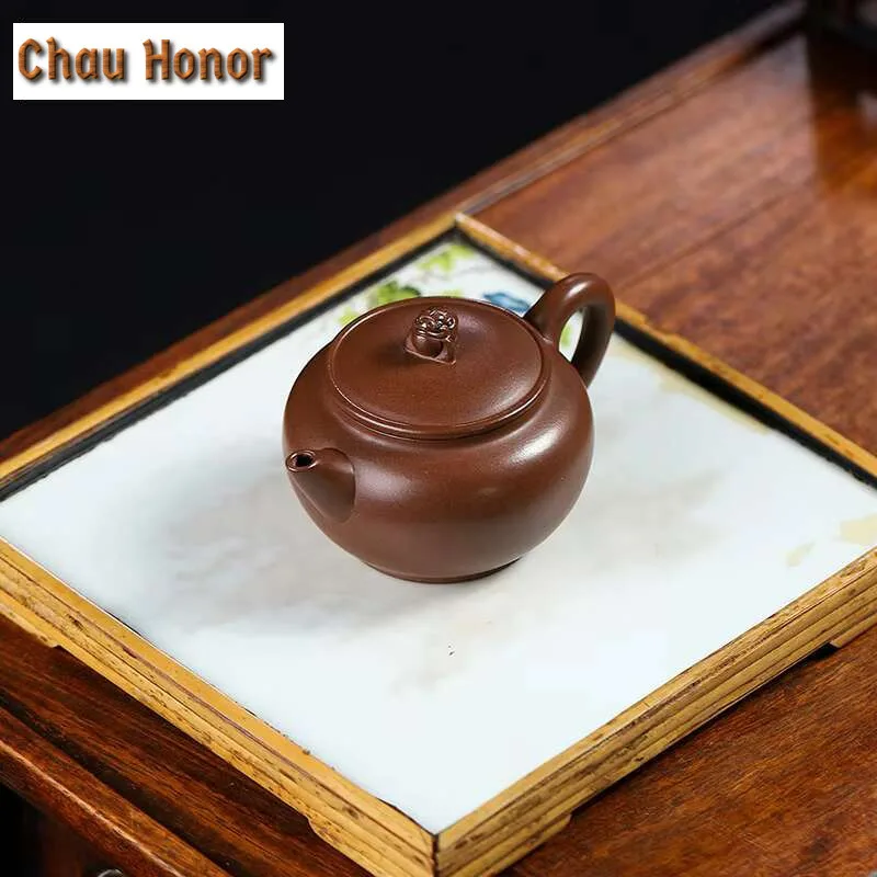 170ml Authentic Yixing Classic Tea Pot Raw Ore Purple Clay Filter Teapot Handmade Beauty Kettle Tie Guanyin Puer Tea Set Gifts