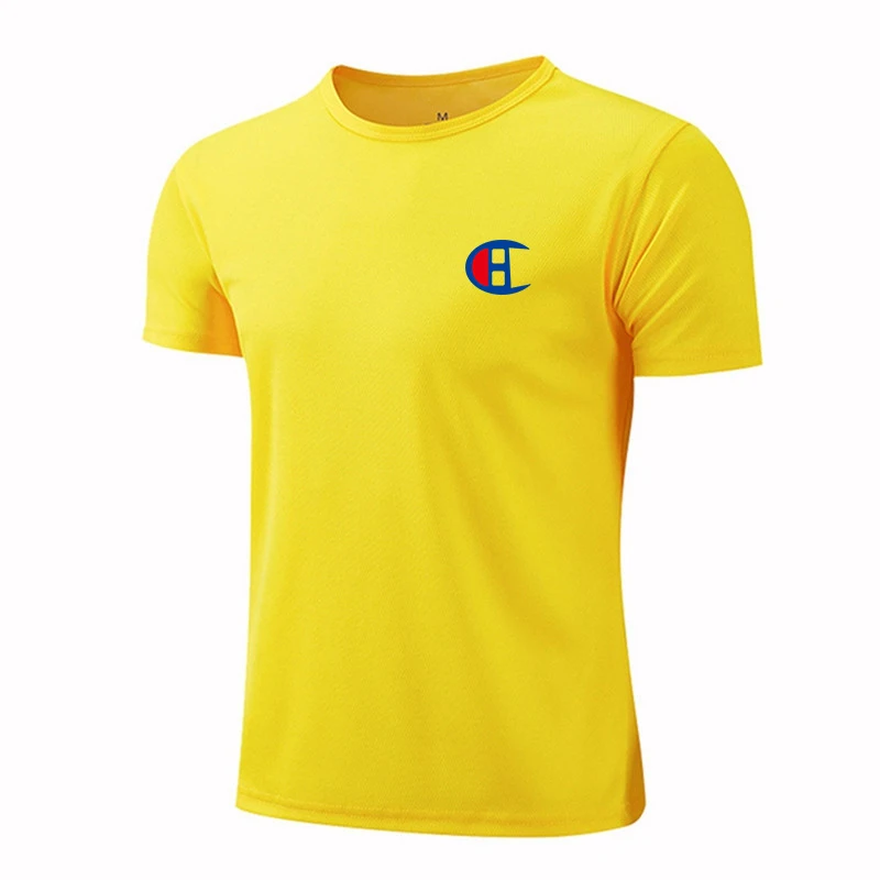 Women Men Quick Drying Short Sleeve Tees Summer Gym Running O-Neck T-Shirt Training Exercise Gym Sport Blank Tops For Printing