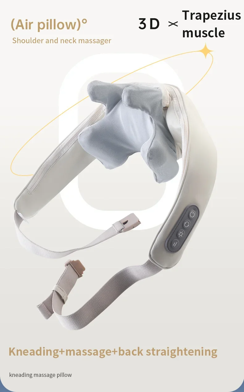 2026 New 26W Brushless Motor Neck And Shoulder Massager Wireless Shoulder And Ba