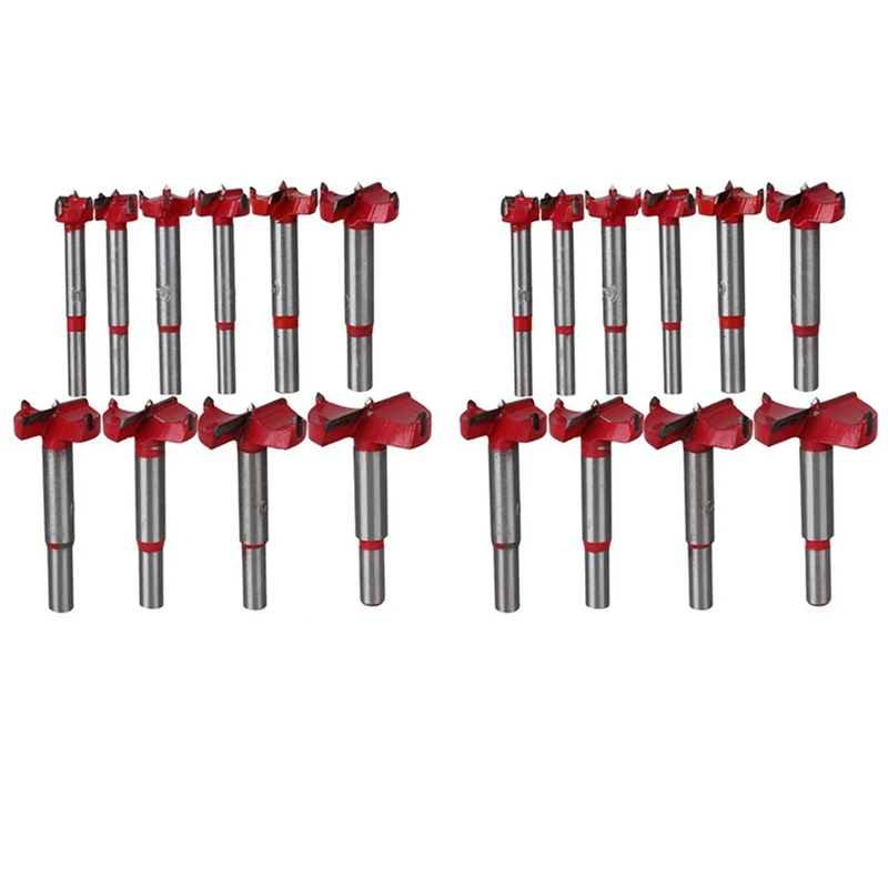 

20Pcs Professional Forstner Drill Bit Set Woodworking Hole Saw Wood Cutter, Alloy Steel Wood Drilling