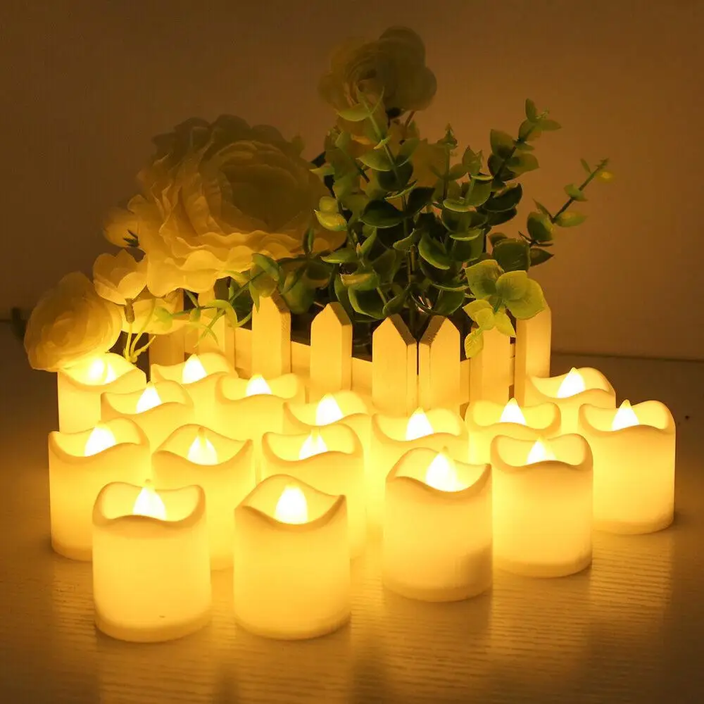 

24PCS New Christmas Gifts Electric Wedding Supplies Flameless Led Candles 24pcs Led Tea Lamp Fake Candle Lamp