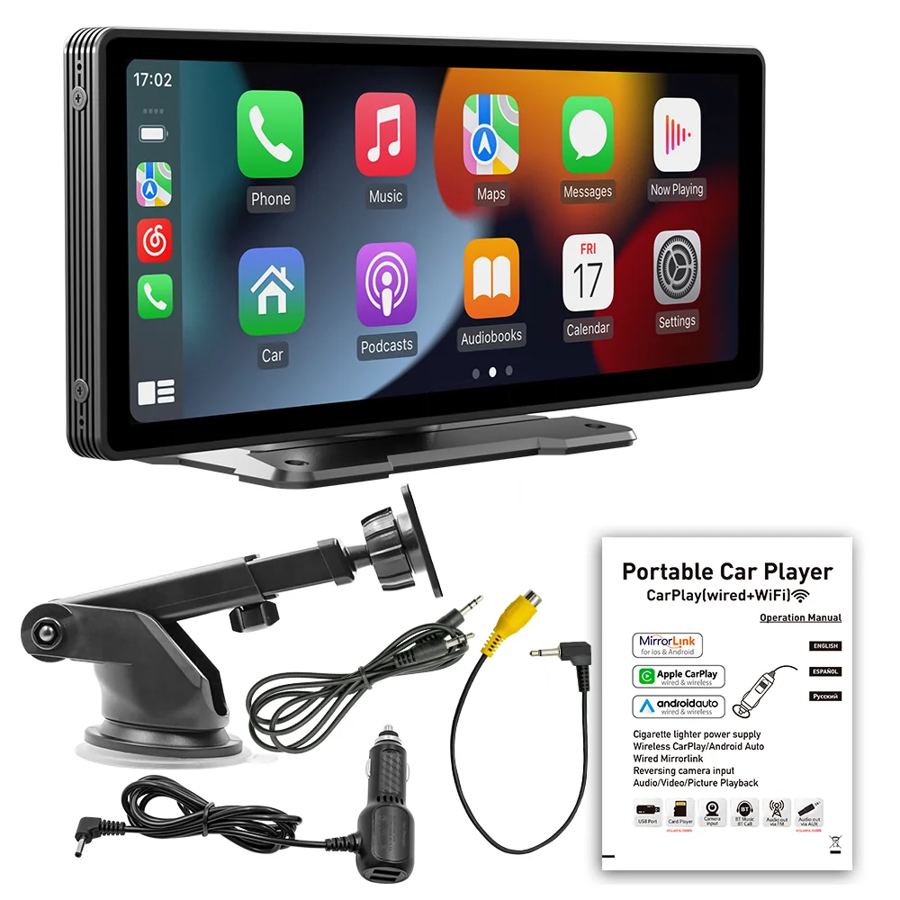 Autoradio Portatile 7 Pollici Con Wireless CarPlay & Android Auto | Bluetooth | Controllo Vocale | Airplay | FM | AUX | Supporto Telecamera Posteriore - Foto 10