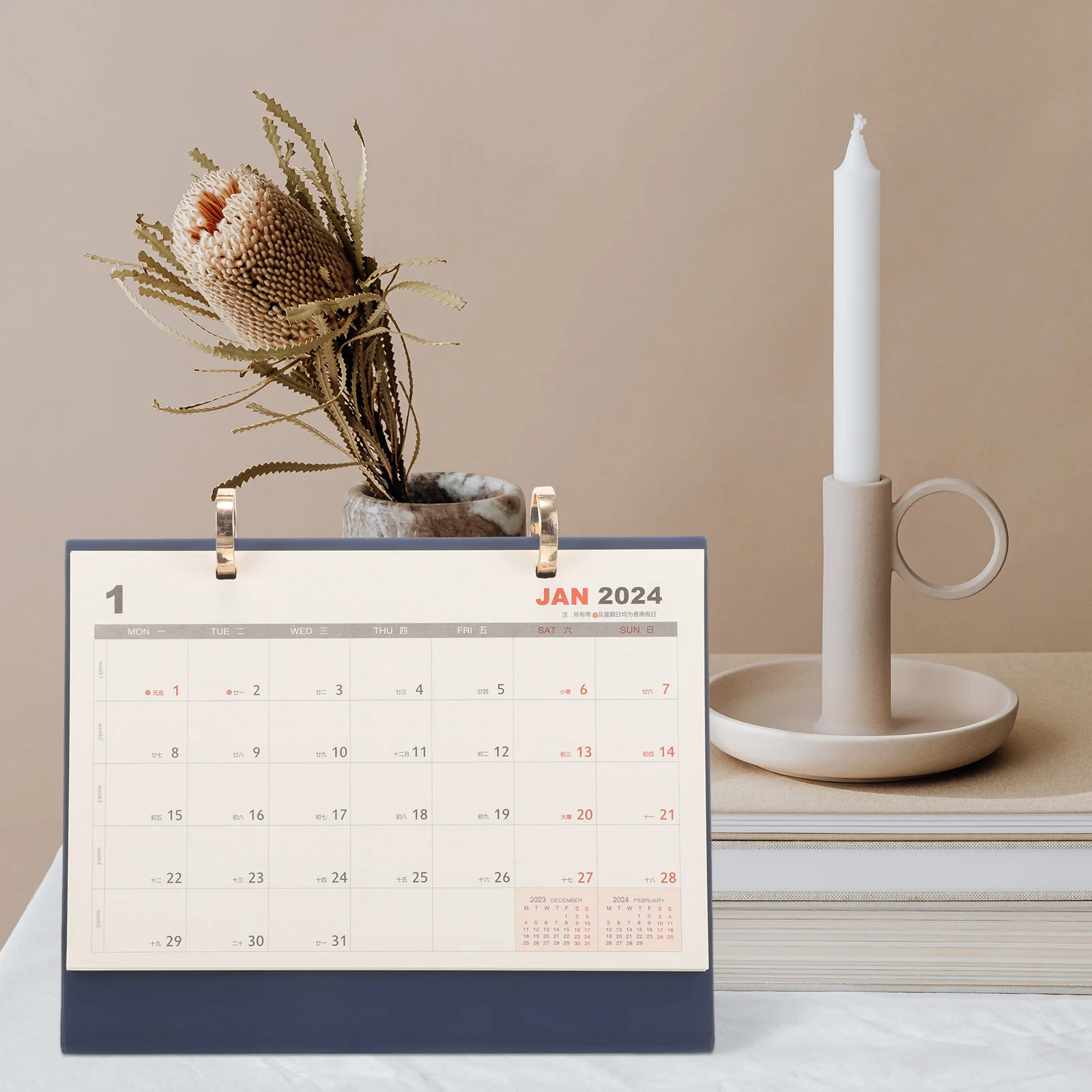 

Настольный календарь, бумажный декор, портативный Настольный календарь на английском языке для офиса, рамка на год, двойное кольцо, календарь, настольный декор
