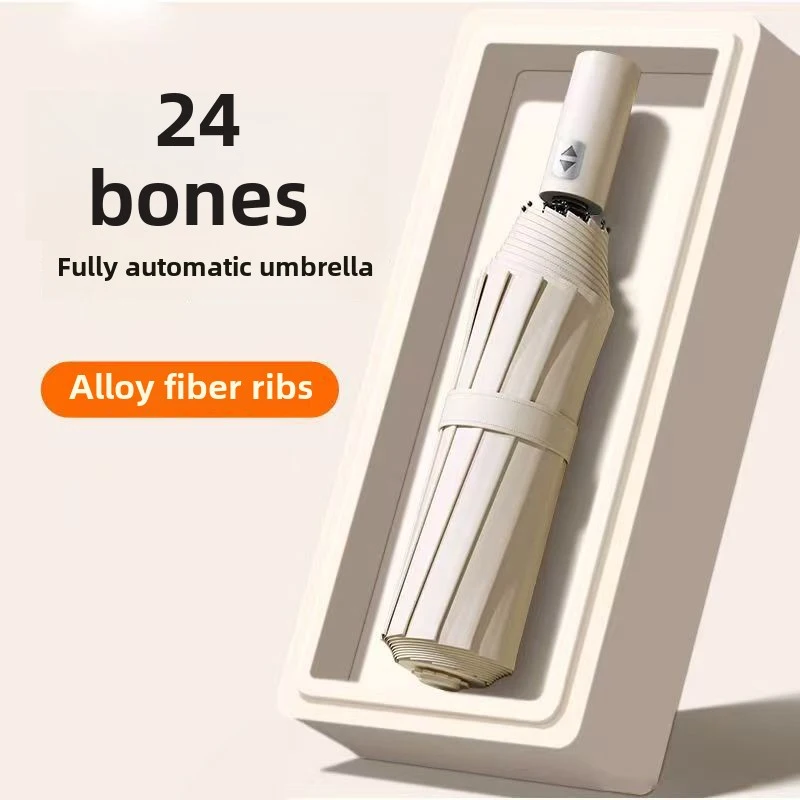 Weather-Resistant Automatic Umbrella with 24-Bone Design - Available in a Range of Colors