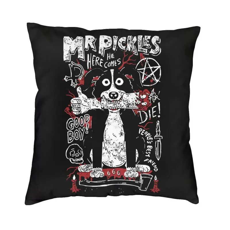 

Mr Pickles Evil Satan Dog TV Cushion Cover Sofa Home Decor Square Throw Pillow Cover 45x45cm Double Sided Print Pillowcases