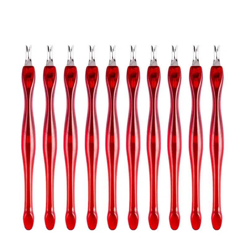 Nail Art Pusher Manicure Tools Nail Manicure Tools Manicure Pedicure Tools Cuticle Pusher Dead Skin Remover Cuticle Pusher Stainless Pusher Nail Art Fork Manicure Tool for Trim Dead Skin Fork Nipper Trimmer Cuticle Remover
