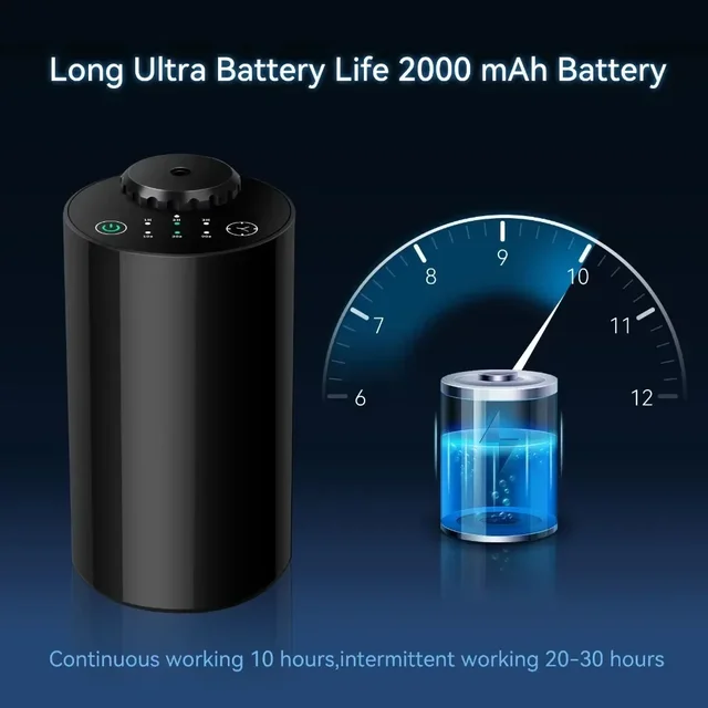 Waterless Diffuser For Essential Oil Nebulizer Battery Operated Scent Air Machine Aluminum Alloy Aromatherapy Diffuser For Car 6