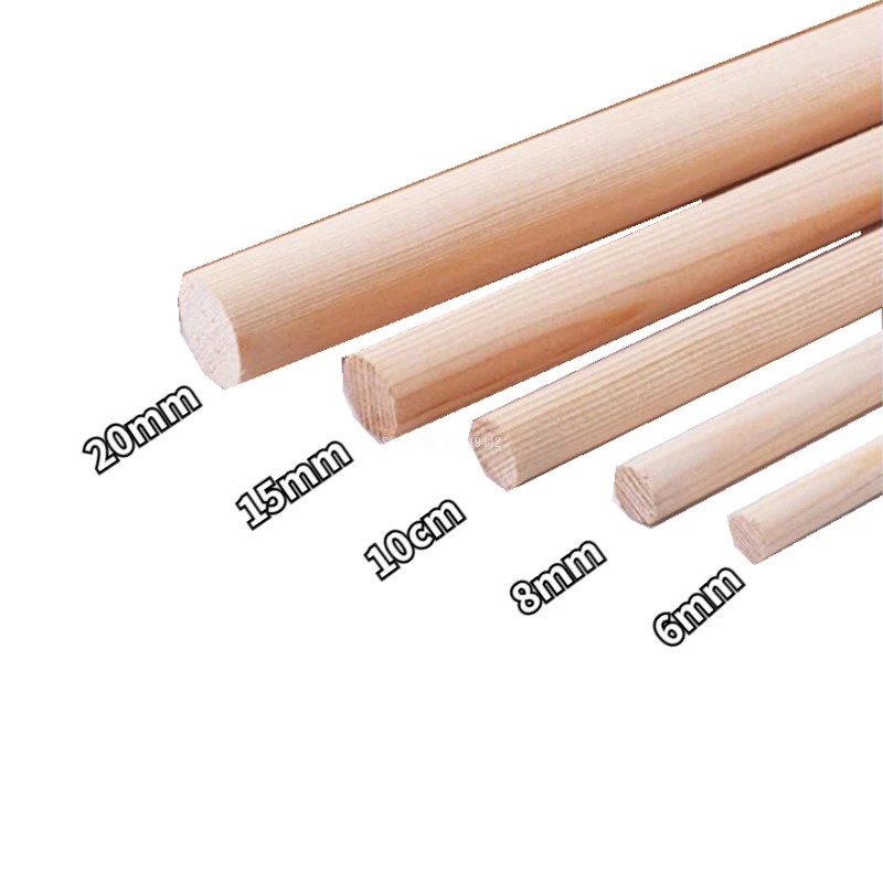 10pcs Balsa Round Wood Rounds Wooden Stick Circularity Sticks Diy 5mm  Diameter Manual Building Model Material 50mm-300mm Length - Bolts -  AliExpress