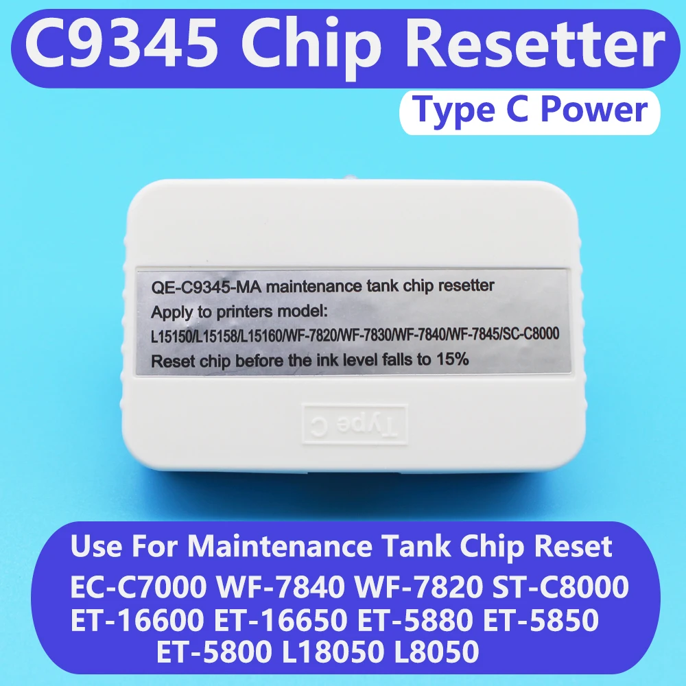 ET-8550 재설정 프린터 폐잉크 탱크 장치, 리셋 칩 유지 보수, 엡손 l18050 L8050 ET8550 8550 C9345