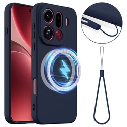Cover posteriore in silicone liquido opaco anti-impronte digitali con magnete e protezione wireless